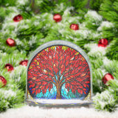 赤鮮やか木ステンドグラス (クリスマス)