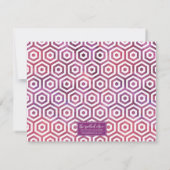 赤鮮やか桃色の水色の花 ノートカード (裏面)