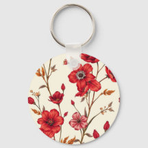 赤鮮やか植物学イラストレーション