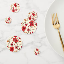 赤鮮やか植物学イラストレーション