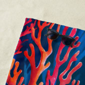 赤鮮やか海コーラルパーソナライズされた ビーチタオル (インサイチュ)