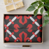 赤鮮やか白黒パタ日本のーン 薄葉紙 (ギフト)