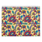 赤鮮やか目の織はっきりした織アート カレンダー (カバー)