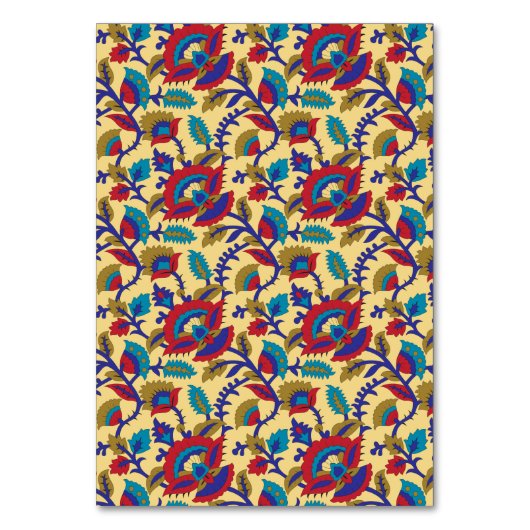 赤鮮やか目の織はっきりした織アート テーブルナンバー (裏面)