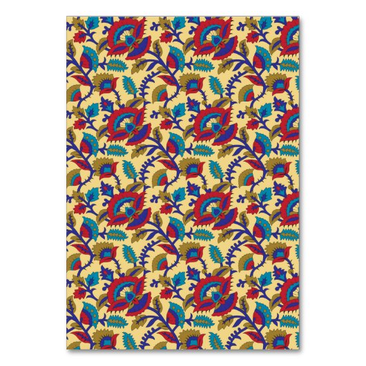 赤鮮やか目の織はっきりした織アート テーブルナンバー (正面)