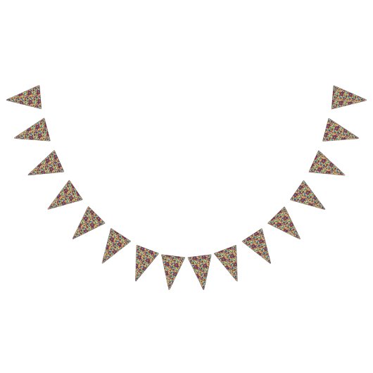 赤鮮やか目の織はっきりした織アート バンティングフラッグ (全)