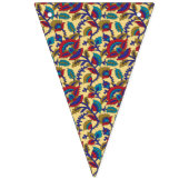 赤鮮やか目の織はっきりした織アート バンティングフラッグ (第2の旗)