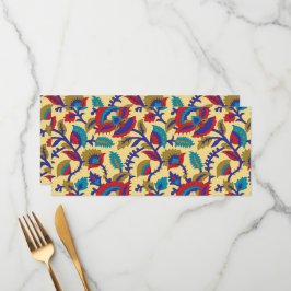 赤鮮やか目の織はっきりした織アート メニュー