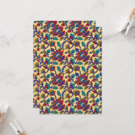 赤鮮やか目の織はっきりした織アート 招待状