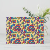 赤鮮やか目の織はっきりした織アート 招待状 (スタンド正面)