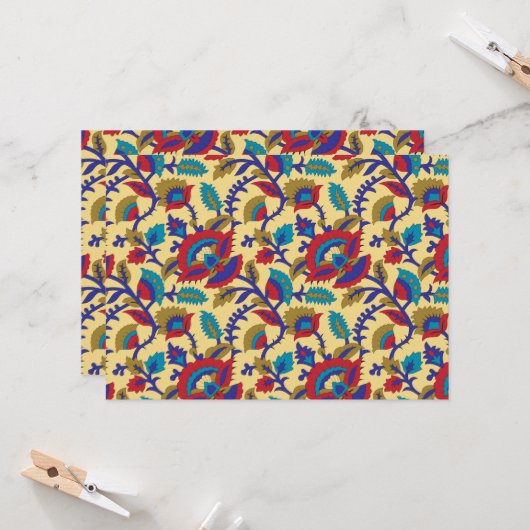 赤鮮やか目の織はっきりした織アート 招待状 (正面/裏面インサイチュ)