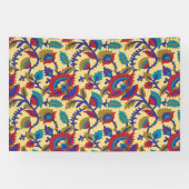 赤鮮やか目の織はっきりした織アート 横断幕 (横)