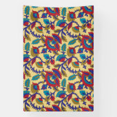 赤鮮やか目の織はっきりした織アート 横断幕 (縦)