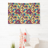 赤鮮やか目の織はっきりした織アート 横断幕 (インサイチュ)