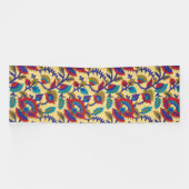 赤鮮やか目の織はっきりした織アート 横断幕 (横)