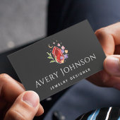 赤鮮やか結晶ジュエリーデザイナー花ムーン 名刺