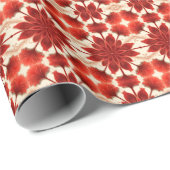 赤鮮やか色クラシックトレンディーパターンデザイン ラッピングペーパー (ロールコーナー)