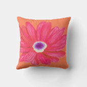 赤鮮やか色豊かな花 クッション (裏面)