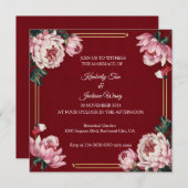 赤鮮やか色 招待状 (正面/裏面)