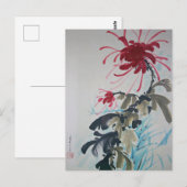 赤鮮やか花表示 ポストカード (正面/裏面)