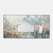 赤鮮やか野花 デスクマット (キーボード&マウス)