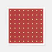 赤鮮やか金水玉模様模様 スタンダードカクテルナプキン (正面)