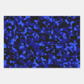 赤鮮やか青緑迷彩柄包装紙シート ラッピングペーパーシート (正面2)