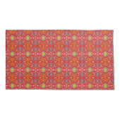 赤鮮やか魚釣り網Sサイズ模様 枕カバー (裏面)