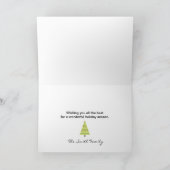 赤鳥のクリスマス写真付き愛国的郵便箱C シーズンカード (内部)