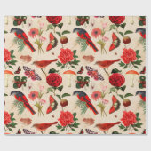 赤鳥蝶・キノコ ラッピングペーパー (フラット)