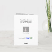 赤鳥、白いクリスマス、雪の松、アドレス付き シーズンカード (裏面)