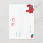 赤鶏カントリーキッチンブライダルシャワーレシピ エンクロージャーカード (正面)