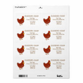 赤鶏卵ラベル ラベル (フルシート)