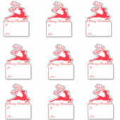 赤鹿のギフトタグ シール (正面)