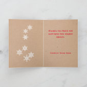 赤鹿雪片ホリデーグリーティングカード シーズンカード (内部)