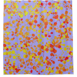 赤黄とオレンジの誠実さシーズデザイン シャワーカーテン