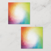 赤黄オレンジブルーグリーンエレガントモダン ノートカード (正面/裏面)