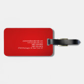 赤黄コンサルタモダンンユニークト ラゲッジタグ (裏面横)