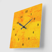 赤黄大理石、レインボーアート スクエア壁時計 (傾斜)