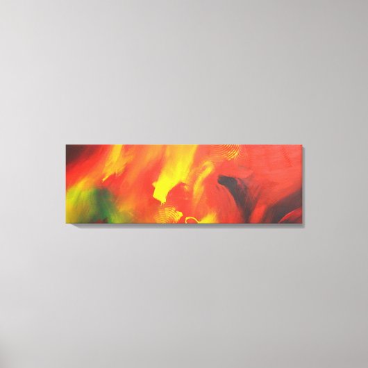 赤黄緑抽象芸術表現主義絵画 キャンバスプリント (正面)