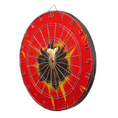 赤黄色のチューリップ ダーツボード (正面右)