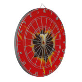 赤黄色のチューリップ ダーツボード (正面左)