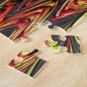 赤黄色のリンゴの庭　抽象画 ジグソーパズル (側面)