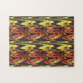 赤黄色のリンゴの庭　抽象画 ジグソーパズル (横)