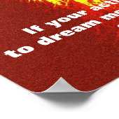 赤黄色のリーダーシップやる気を起こさせるライオンのポスター ポスター (角)