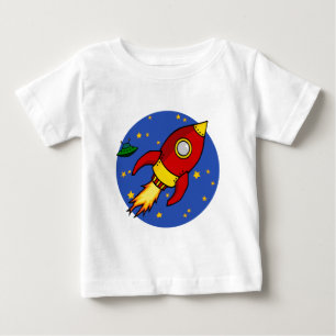 赤黄色の乳児Tシャツ ベビーTシャツ