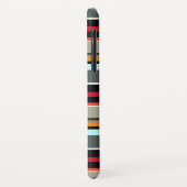 赤黄色の青い銀色の多色のストライプ Case-Mate iPhoneケース (裏面/左)