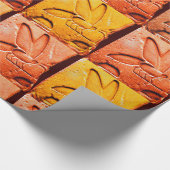 赤黄色アンティークエジプトハニービーキーパー ラッピングペーパー (角)