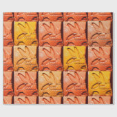 赤黄色アンティークエジプトハニービーキーパー ラッピングペーパー (フラット)