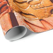 赤黄色アンティークエジプトハニービーキーパー ラッピングペーパー (ロールコーナー)